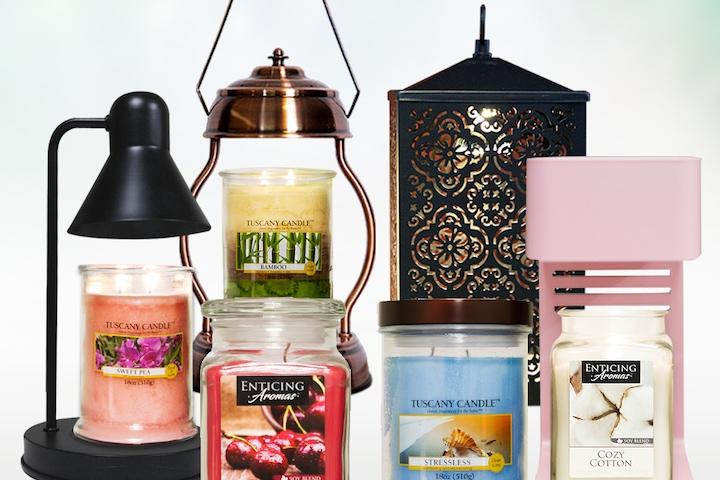 캔들워머+엔티싱캔들or투스카니캔들(전구2개)(빛 조절)