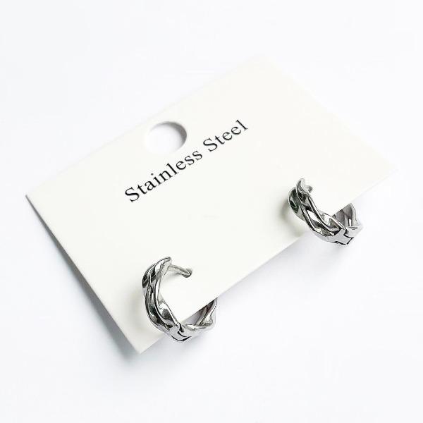 (한쌍판매) Two wave Point Earring