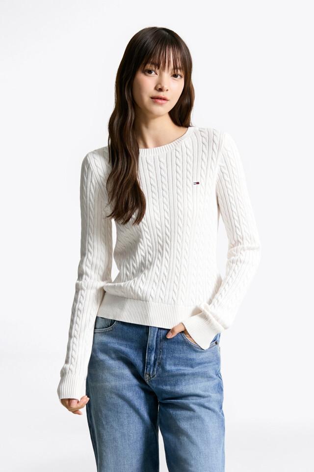 케이블 에센셜 스웨터