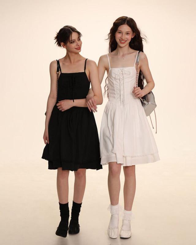 MOROMORO2 스트랩 발레코어 원피스 (2 컬러)