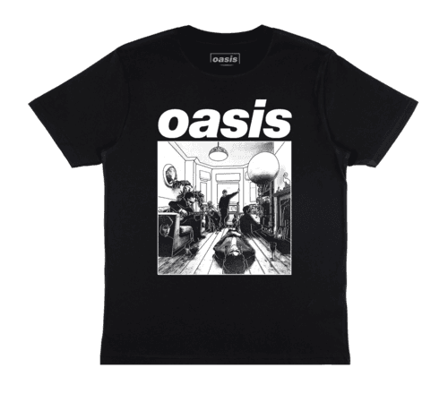 Oasis Definitely Maybe Artwork T-Shirt (Black)
