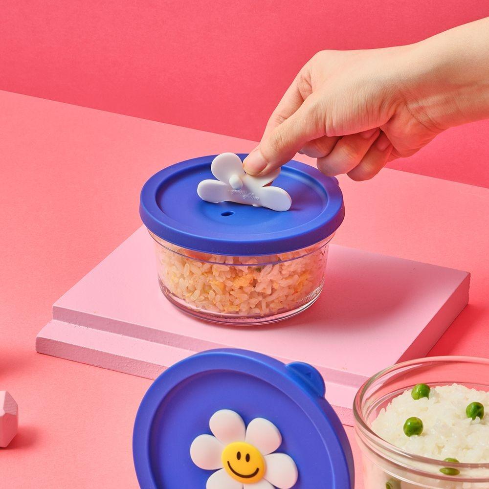 [온쇼페]글라스락 위글위글 햇밥용기원형 스마일위러브 2조세트