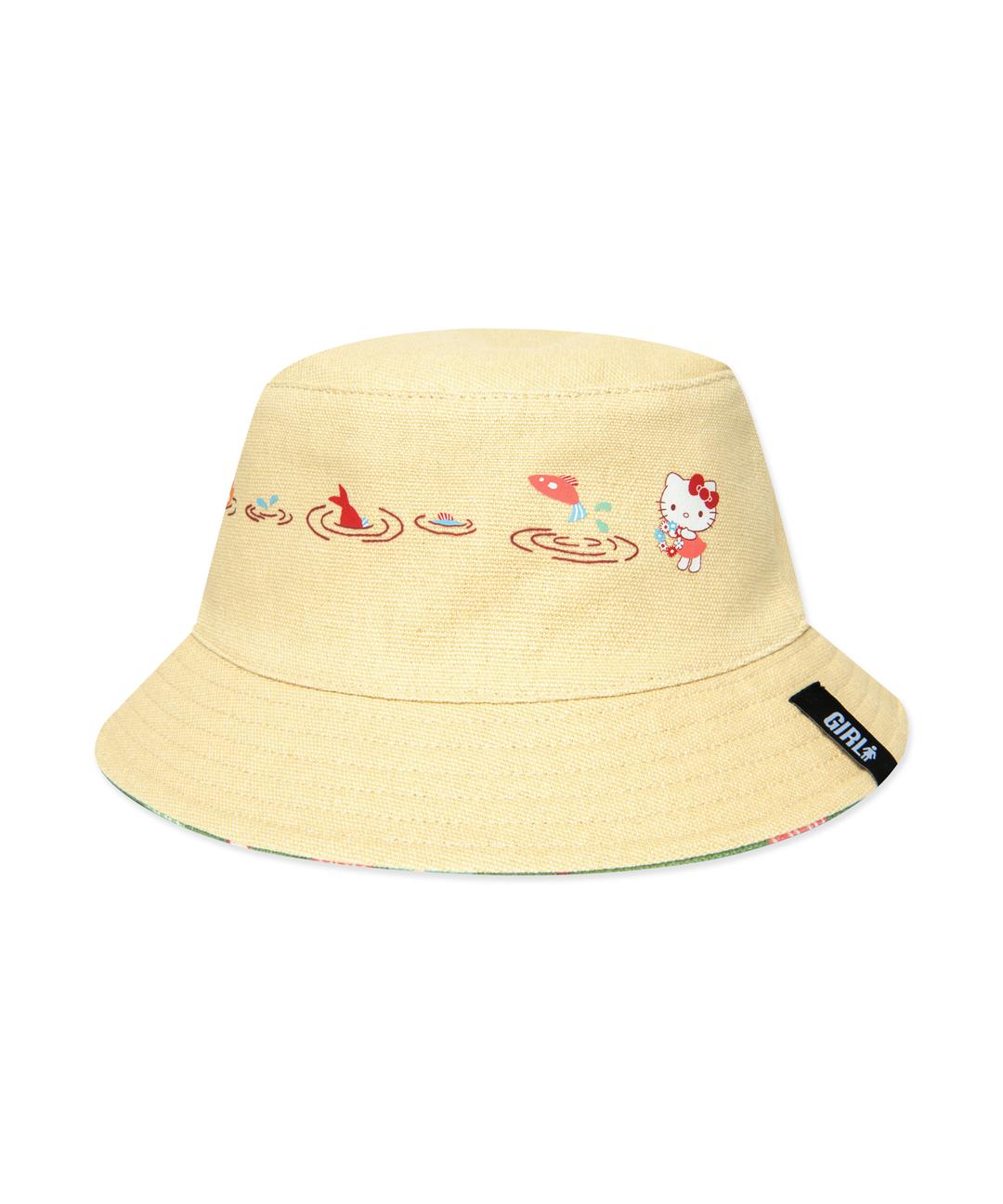 SHROOM FISHING REVERSIBLE BUCKET HAT beige
