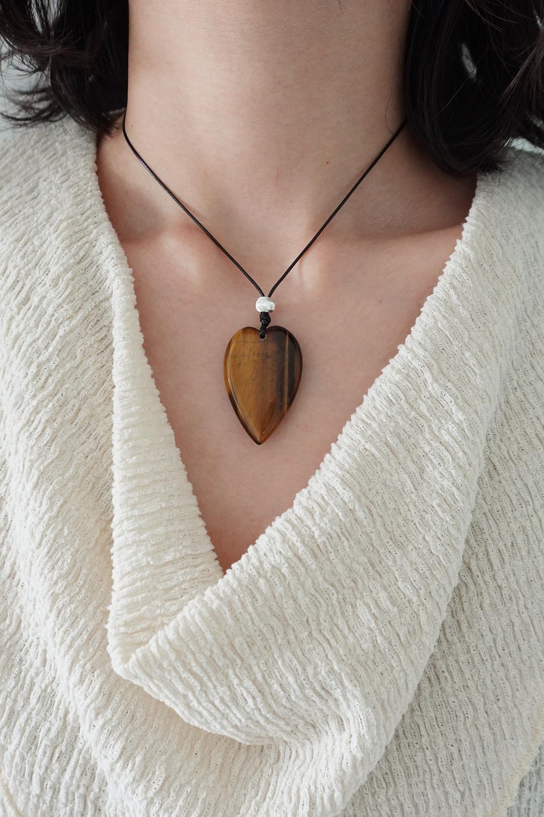 (silver925) Tiger eye string necklace