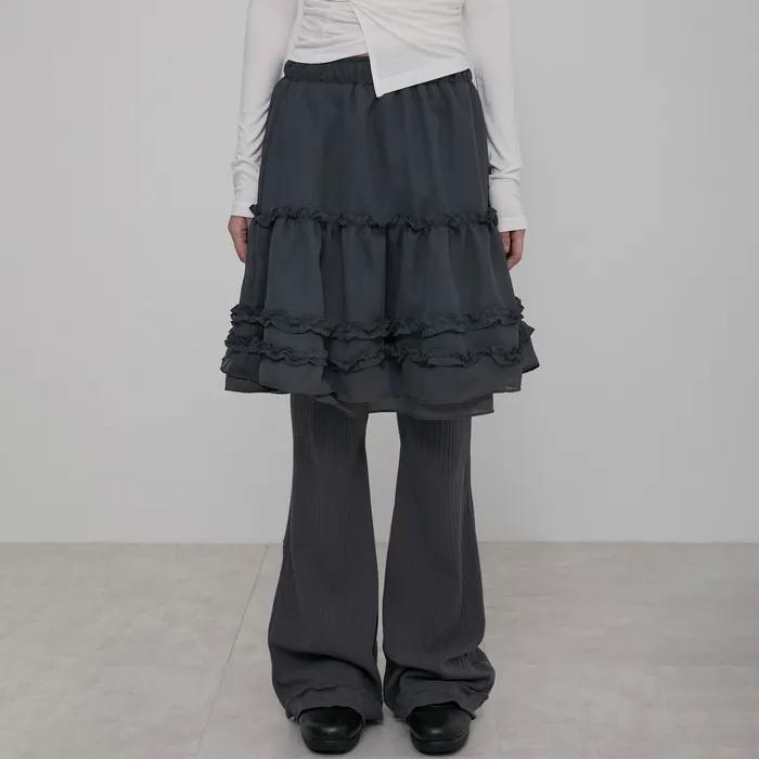 3-Layered Ruffle Skirt Pants (FL-260_2color)