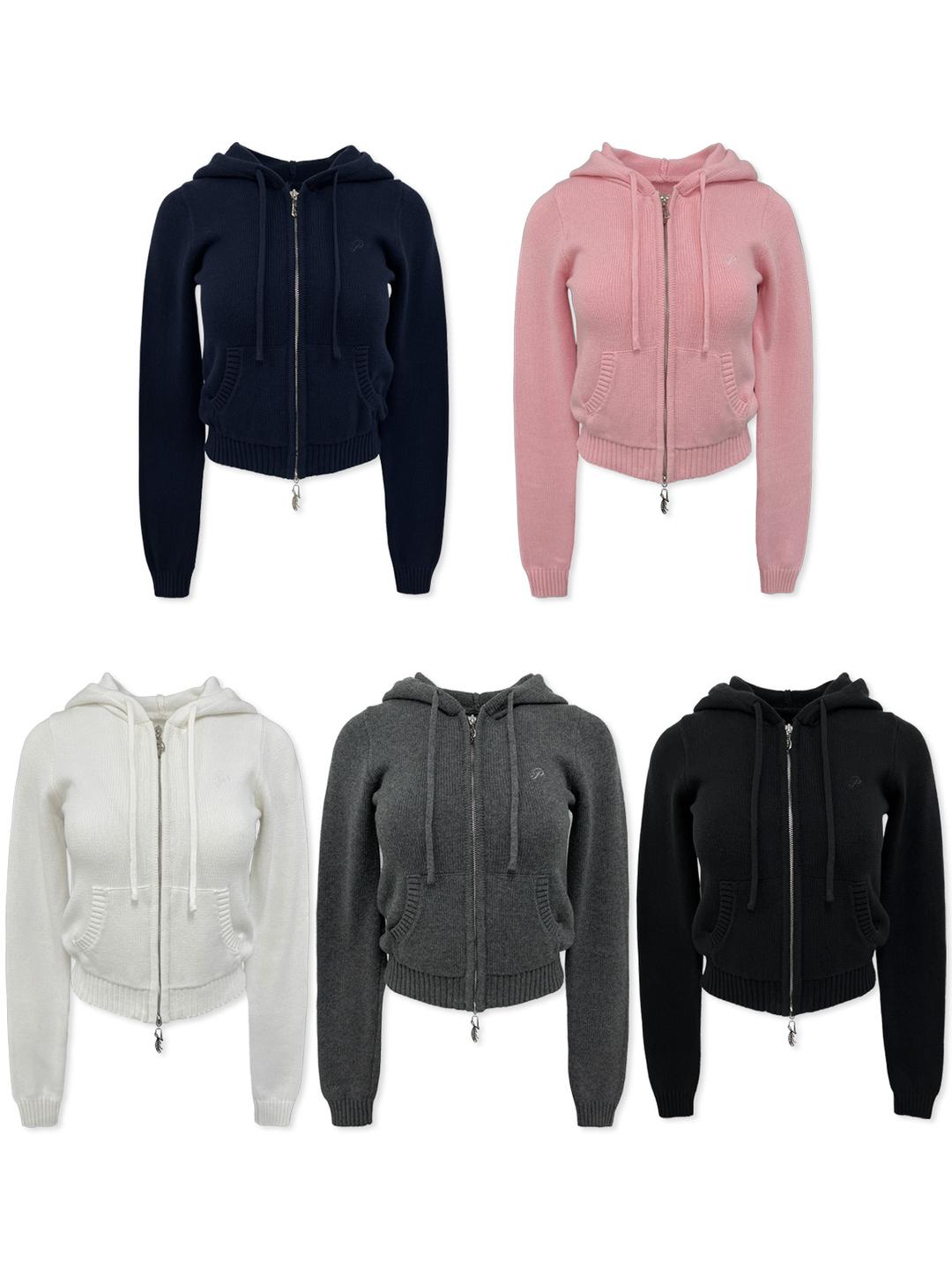 PJ Cotton Knit Hooded Zip-up - Simple Ver.