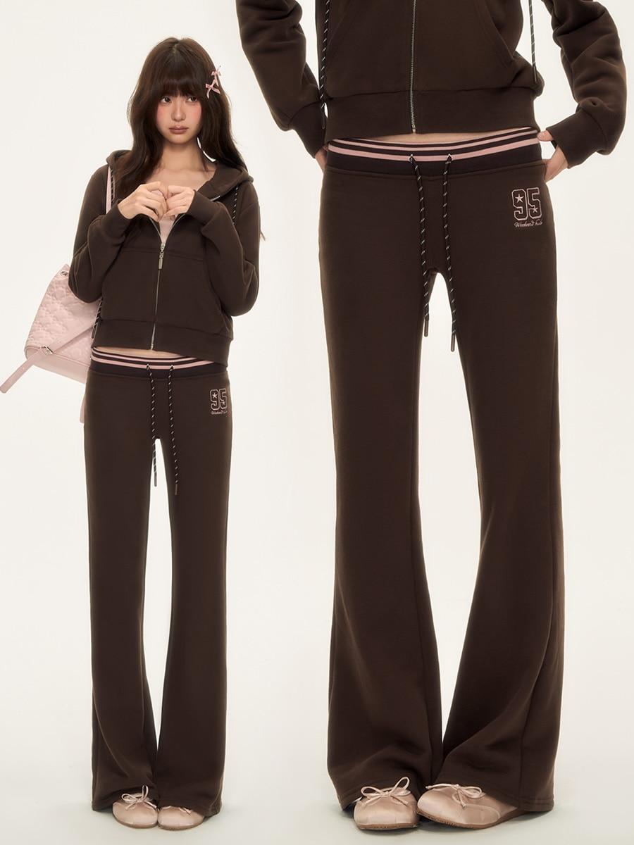 Weekendhub Choco Star Flare Jogger Pants