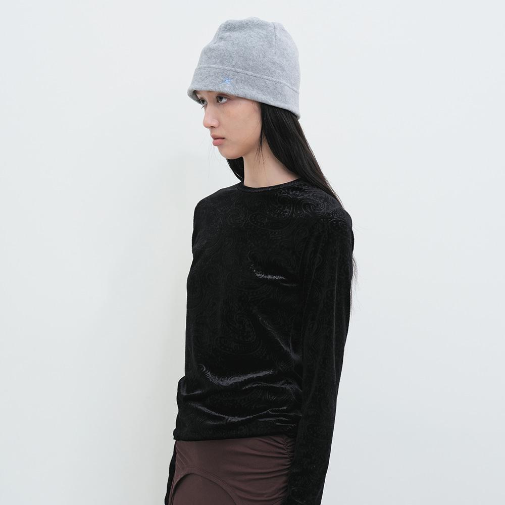 Hatch Embroidery Beanie (Light Grey)