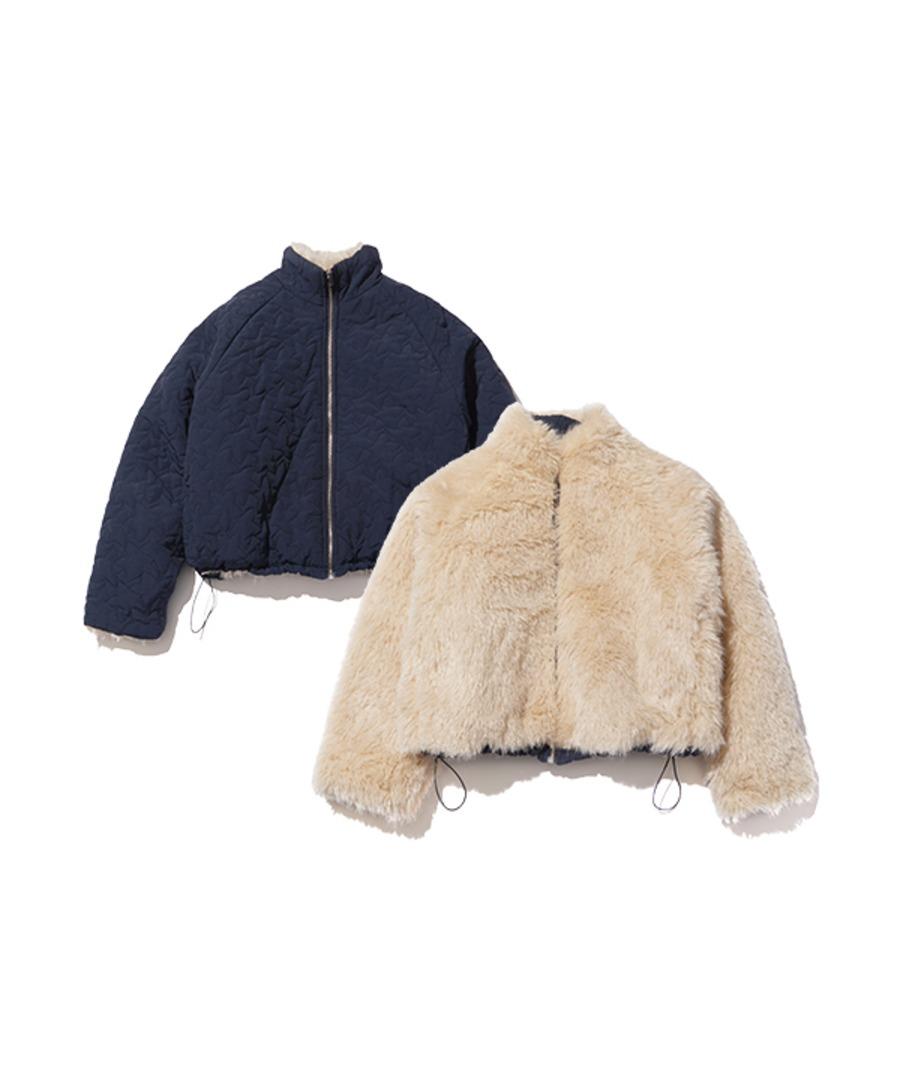 Starlit Reversible Quilted Jacket (navy)