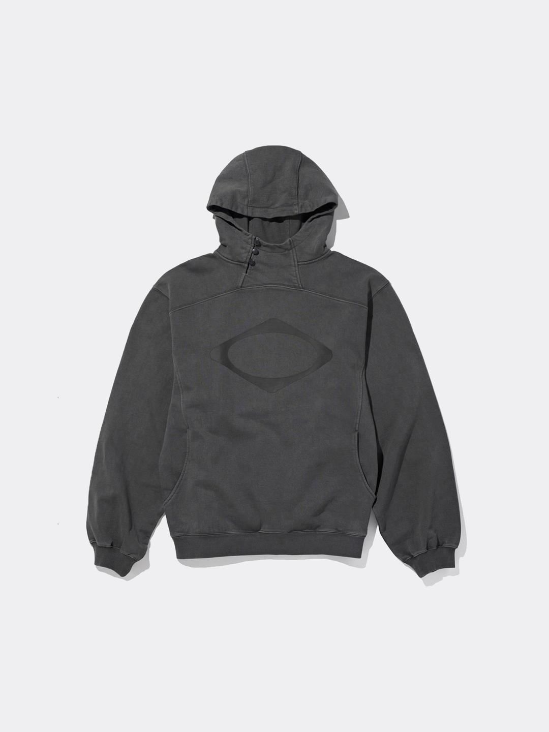 미스치프 RHOMBUS SIDE BUTTON UP HOODIE-WASHED CHARCOAL [10/10 예약배송]