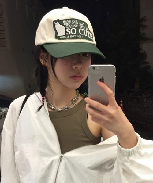 애드오프(ADDOFF)  CUTE CAT ROOME BALL CAP GREEN - 사이즈 & 후기 | 무신사