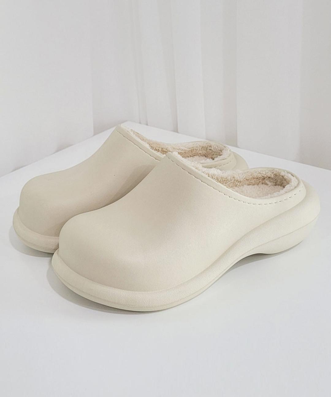 슈퍼카미트 남여공용 초경량 eva 소프트 쿠션 통굽 털 슬리퍼 WS5040