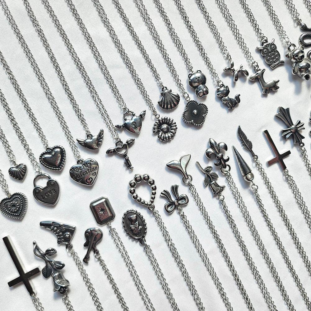 써지컬 엔틱 팬던트 남자 여자 롱 스틱 체인 목걸이 140종