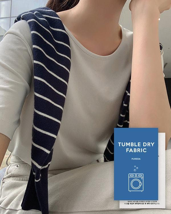 [2장이상 무료배송][💨건조기가능/데일리핏][MADE] 소프 클린 라운드 반팔 티셔츠　(간절기/데일리/기본티/베이직티/반팔/티셔츠/여름/라운드넥)
