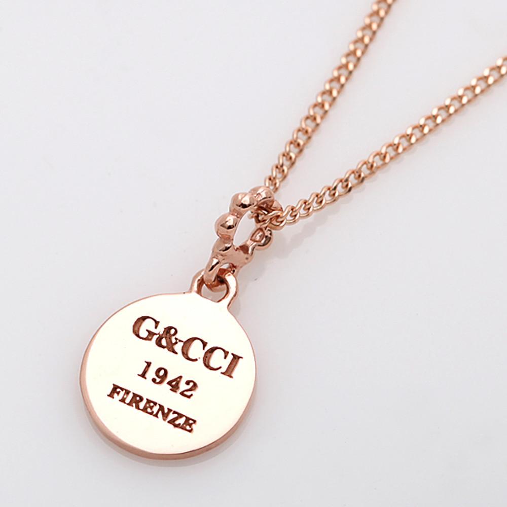 14K 플랫라운드 이니셜목걸이