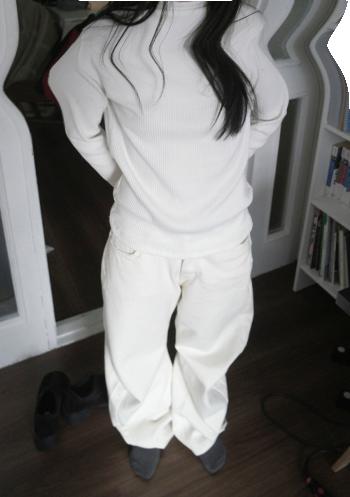 curve wide solid pants (5c)