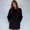 Two-button Wool Half Coat [Black]