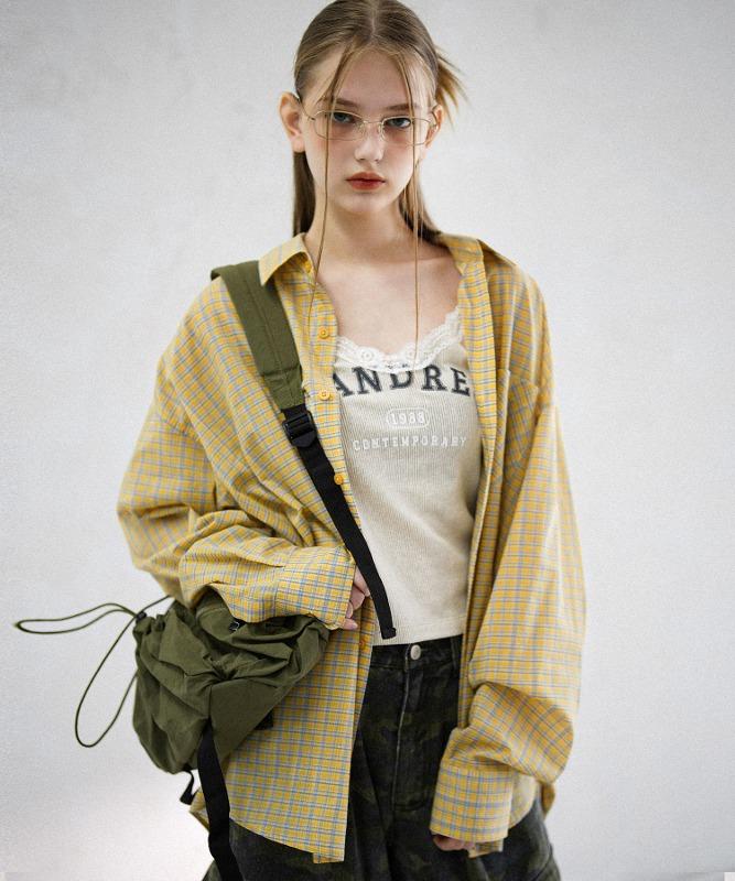 OL Overfit Check Shirt YELLOW