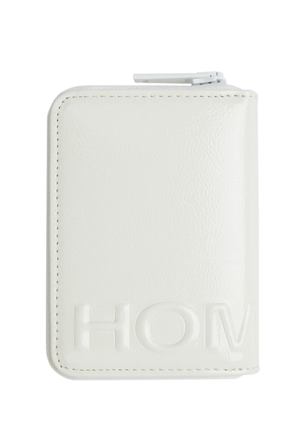 enamel zip card holder (애나멜카드홀더) - 화이트
