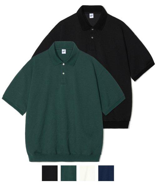 [패키지] 오버사이즈 피케 하프 스웨트 (4COLOR)