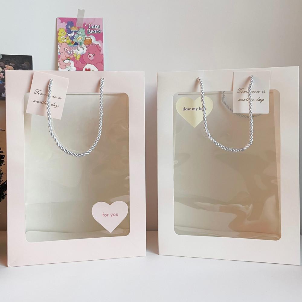 [DIY 꽃 포장용품] 인형 꽃다발 창문쇼핑백 윈도우쇼핑백 / 오후꽃