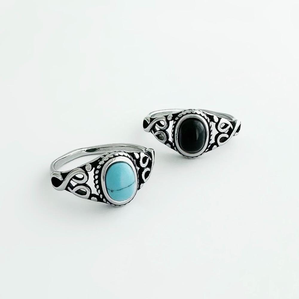 Turkish & Onyx Coup Ring