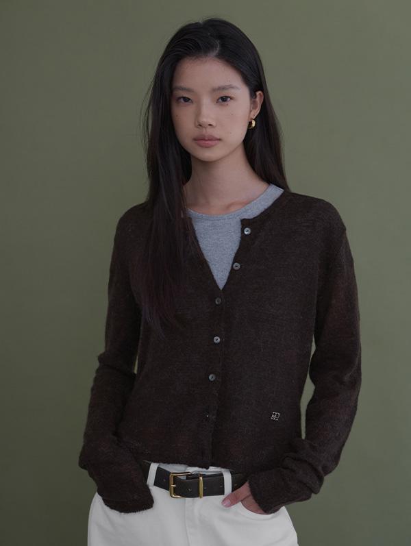 MONE TIE CARDIGAN (DEEP MAHOGANY)