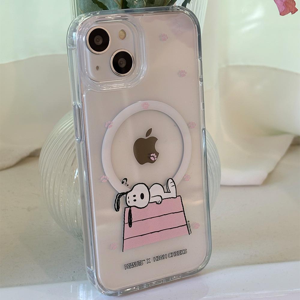 Lazy Snoopy magsafe gel hard phone case_HC259OHP003O