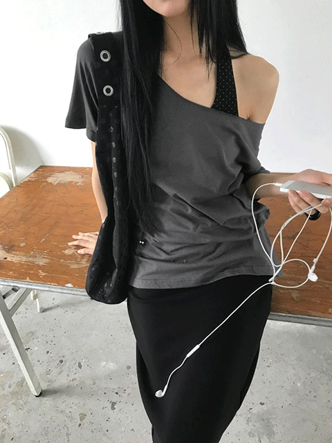 lucy off shoulder tee (color)