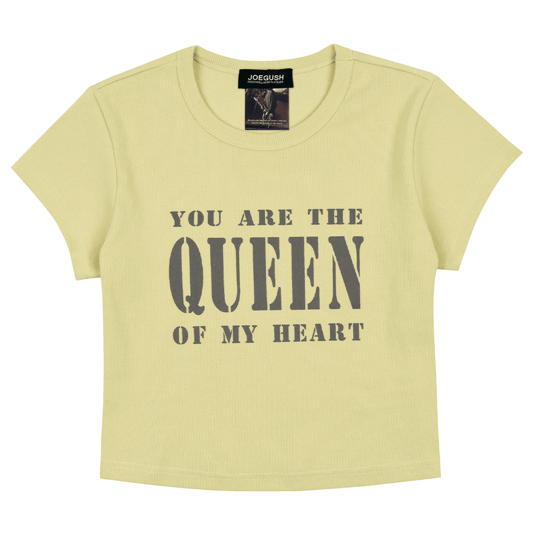 Queen Lyrics T-shirt (New Crop Ver.) (Light Mustard)