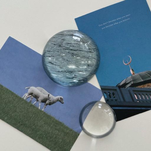 주문제작 감성 크리스탈 유리 문진 커스텀💙