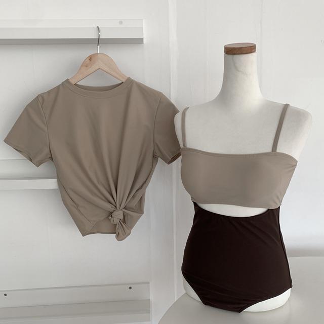 [365 item]클로 반팔래쉬가드+모노키니 set