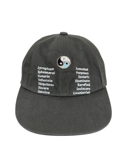 Yin Yang Washed Cap Charcoal