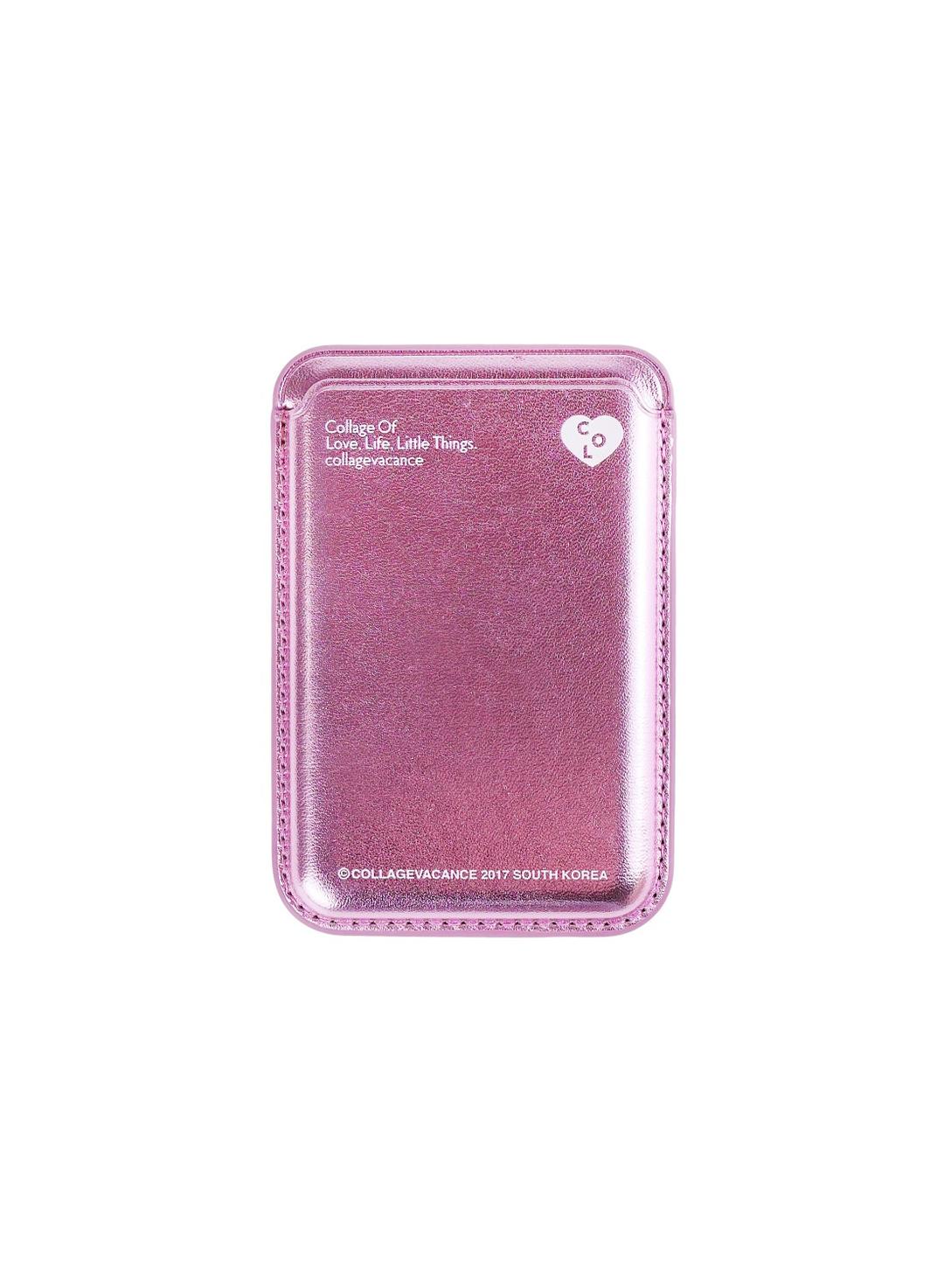 Heart Logo MagSafe Card Wallet (Berry SIlver)