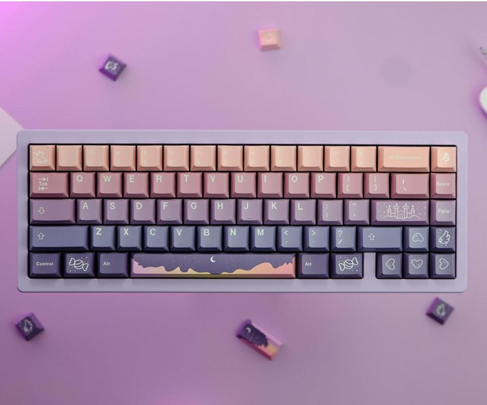 동화 그림 파스텔 체리 PBT 키캡 한성 레오폴드 필코 키보드