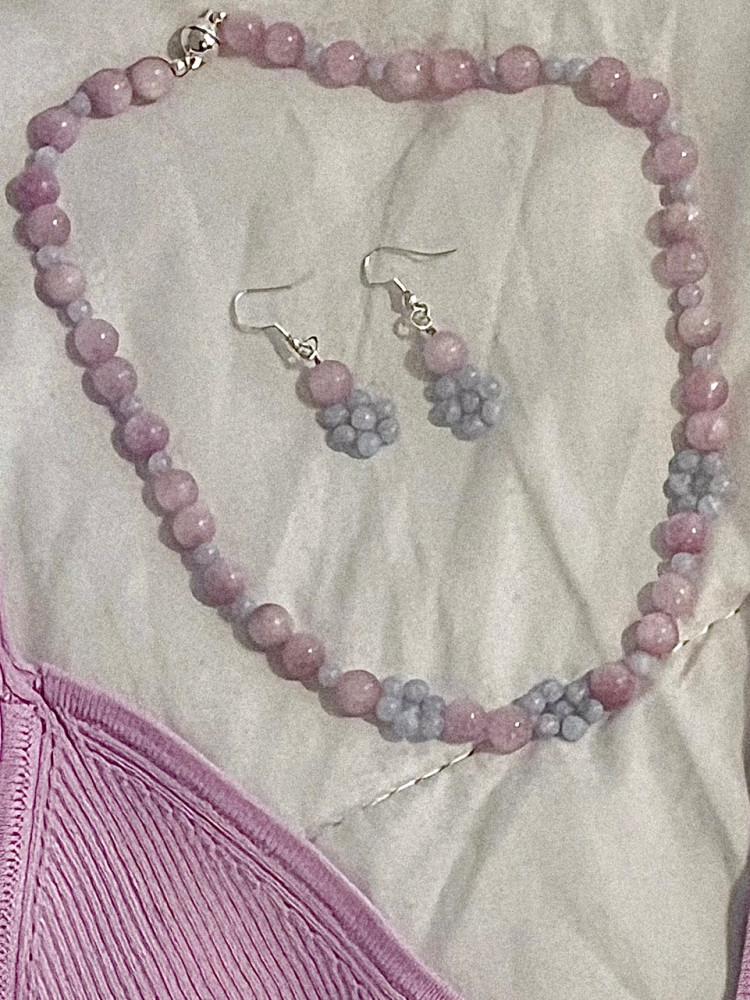 Lilac garden earrings