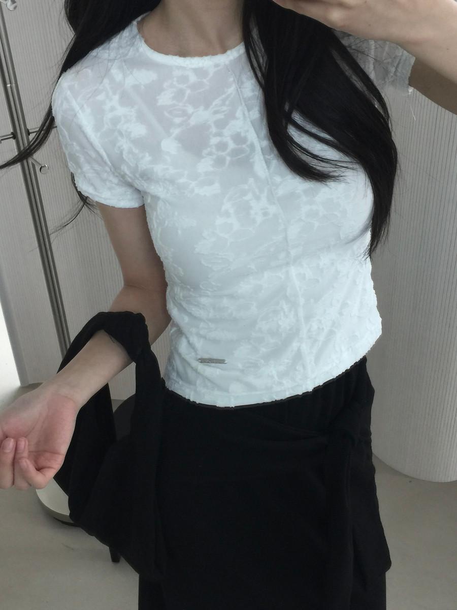 리브 로엔 플로럴 텍스처 티 Roen Floral Texture Tee