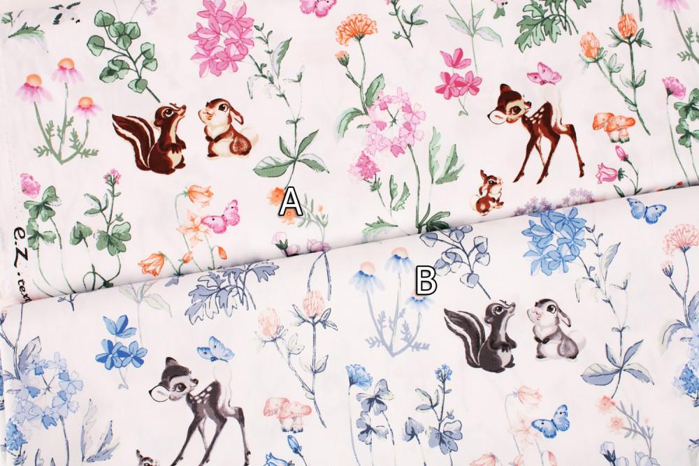 디즈니 밤비 원단 / DTP 원단 / 트윌 50수 / 반마기준