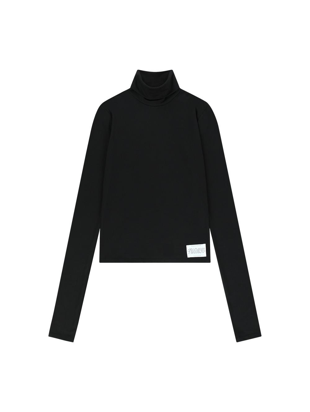 TM ESSENTIAL TURTLE NECK TOP [BLACK]