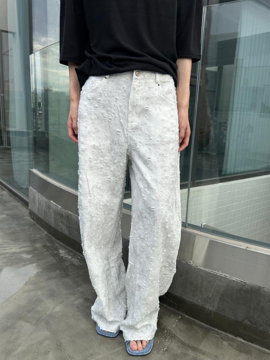 BOUNCY IVORY WIDE PANTS