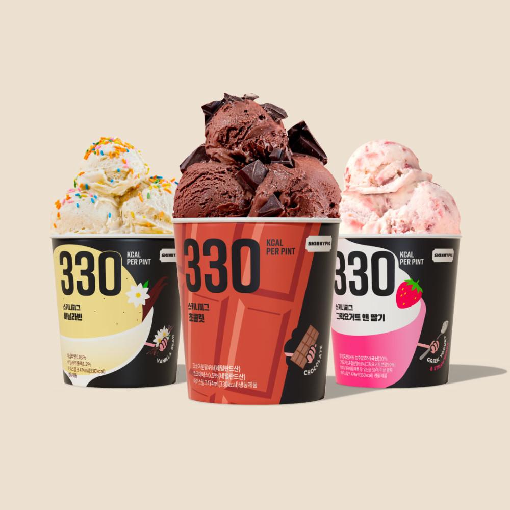스키니피그 아이스크림 3개 세트 (관련 법규상 다이어트 제품이나, 저칼로리 아이스크림으로 분류되지 않음)