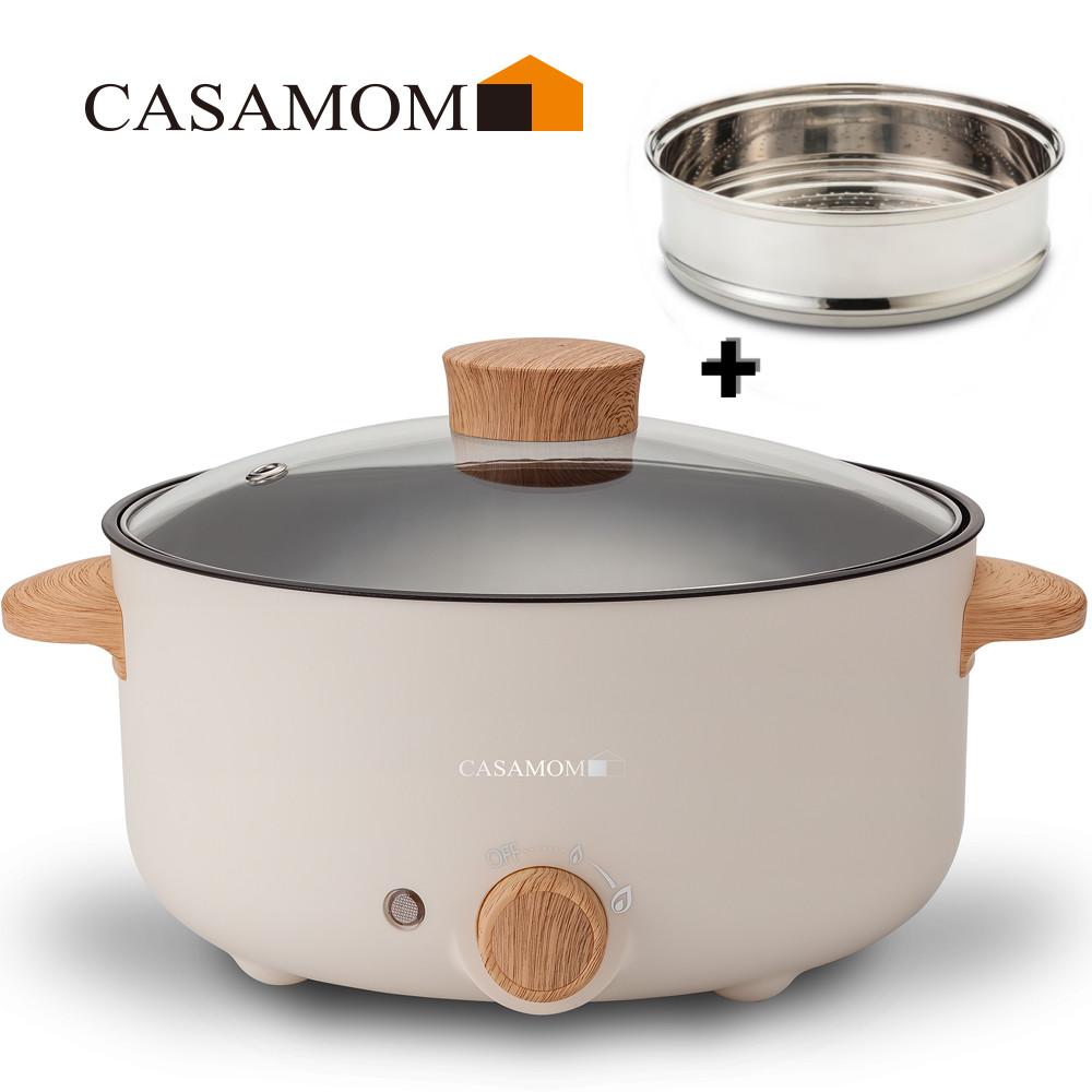 까사맘 플라이스 3L 멀티 쿠커 대용량 샤브샤브 전기 전골냄비 찜기 RO-GP-1000F