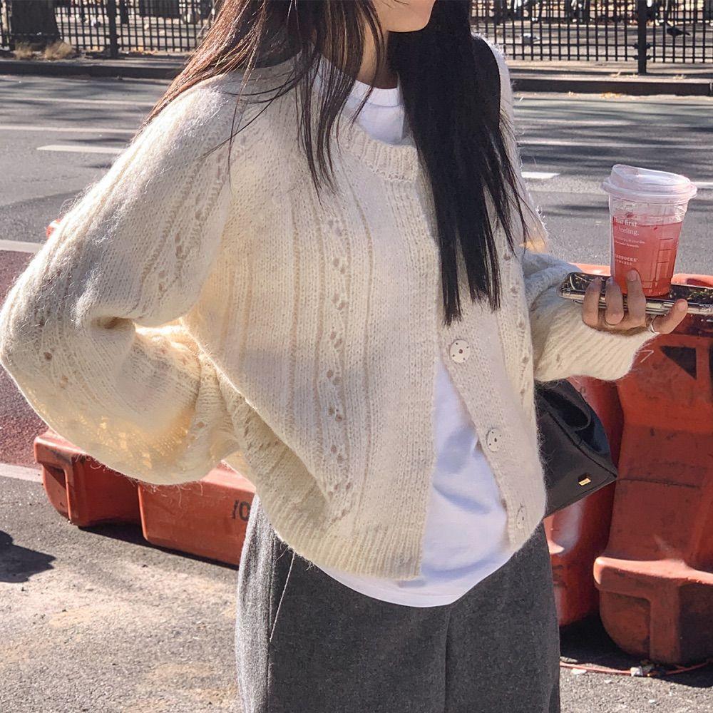 a love alpaca cardigan (ivory)