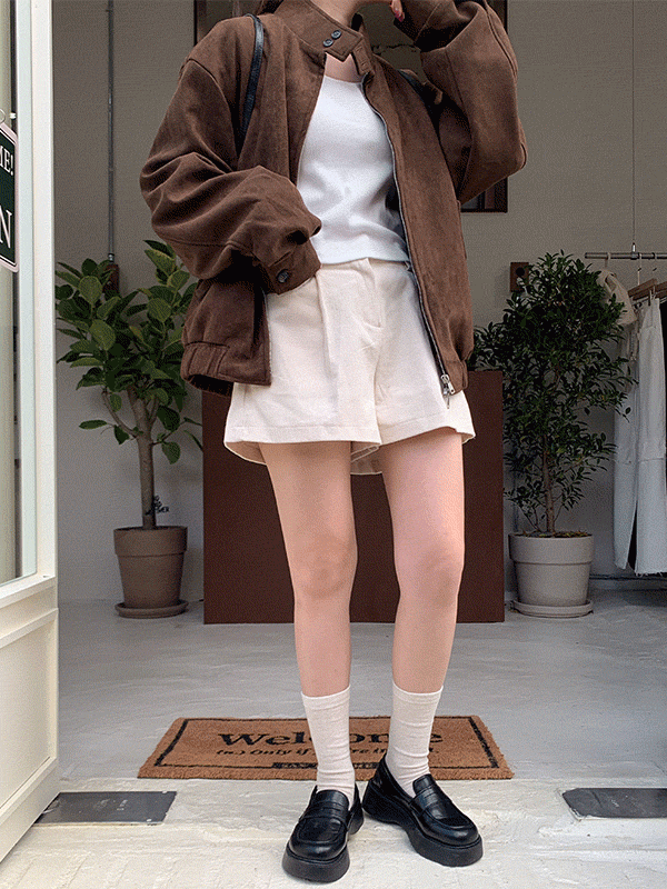 [UNISEX] 로스 하이넥 스웨이드 자켓 (2color)