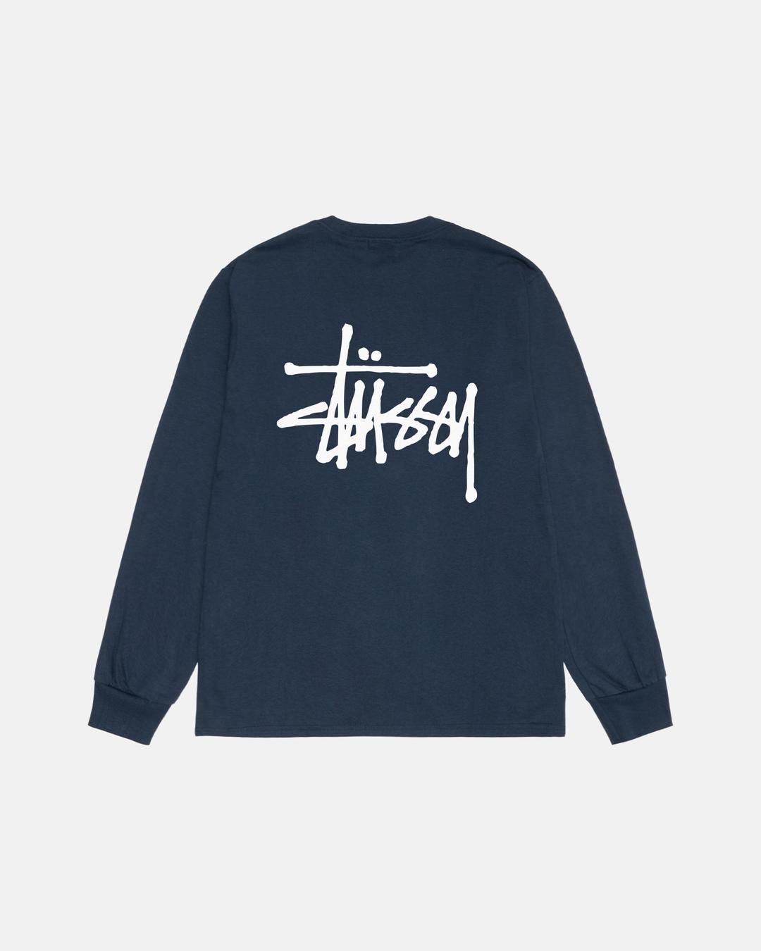 BASIC STÜSSY LS TEE - Navy / S
