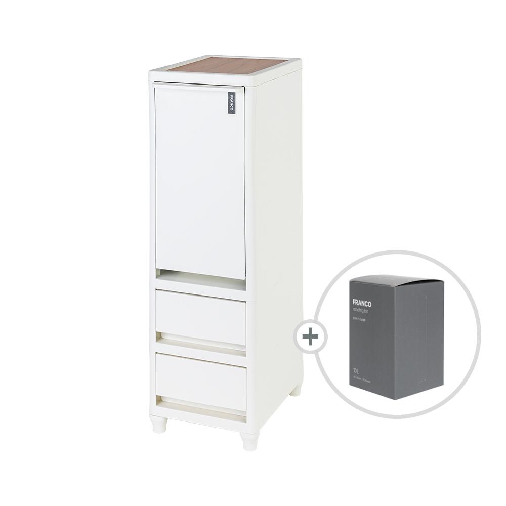 [FRANCO]    프랑코 스마트 슬림 휴지통 2단 10L (비닐봉투 포함)