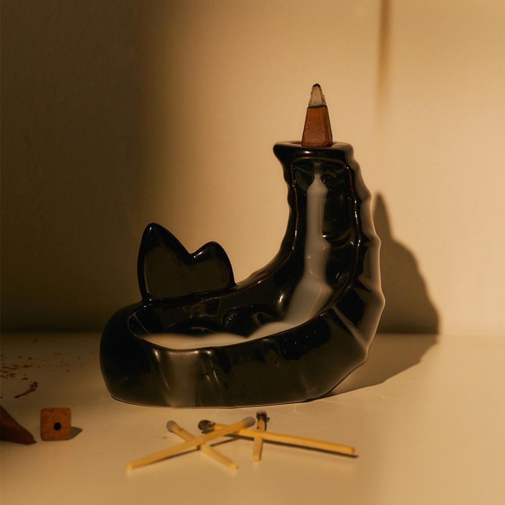 백플로우 인센스 콘 세라믹 홀더 피쉬 / 향멍 향테리어 역류향 홀더