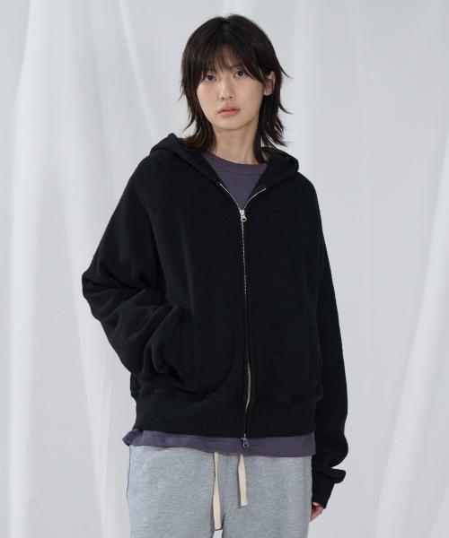 슬라브 베이직 후드 집업 [블랙]