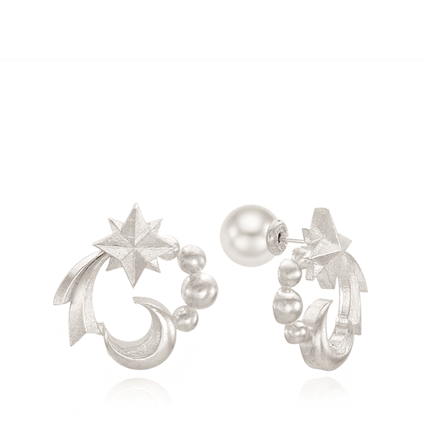 Cosmos Silver Earring