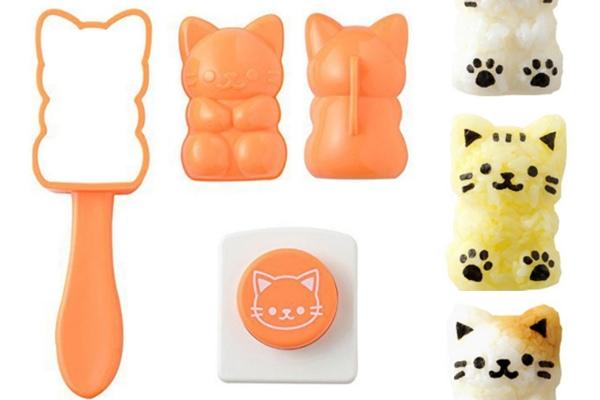 도시락꾸미기 주먹밥틀 고양이 주먹밥 김펀치세트